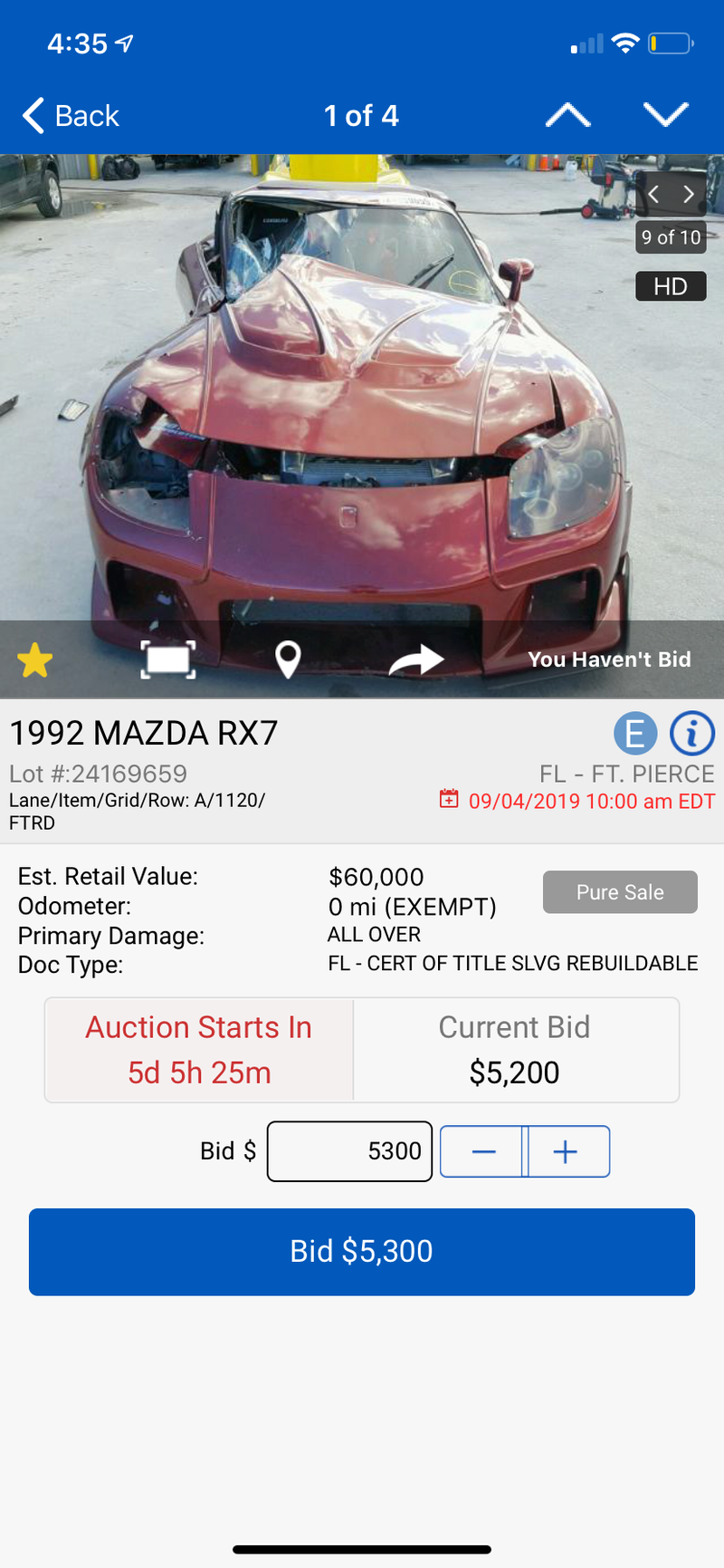 Illustration for article titled HOLY SHIT THERE IS A VEILSIDE FORTUNE RX-7 FOR SALE ON COPART!!!